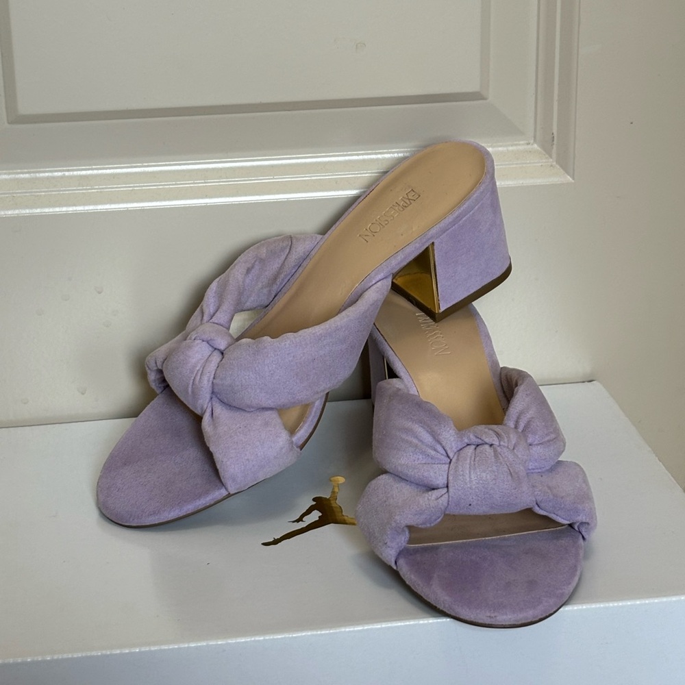 purple sandal heels